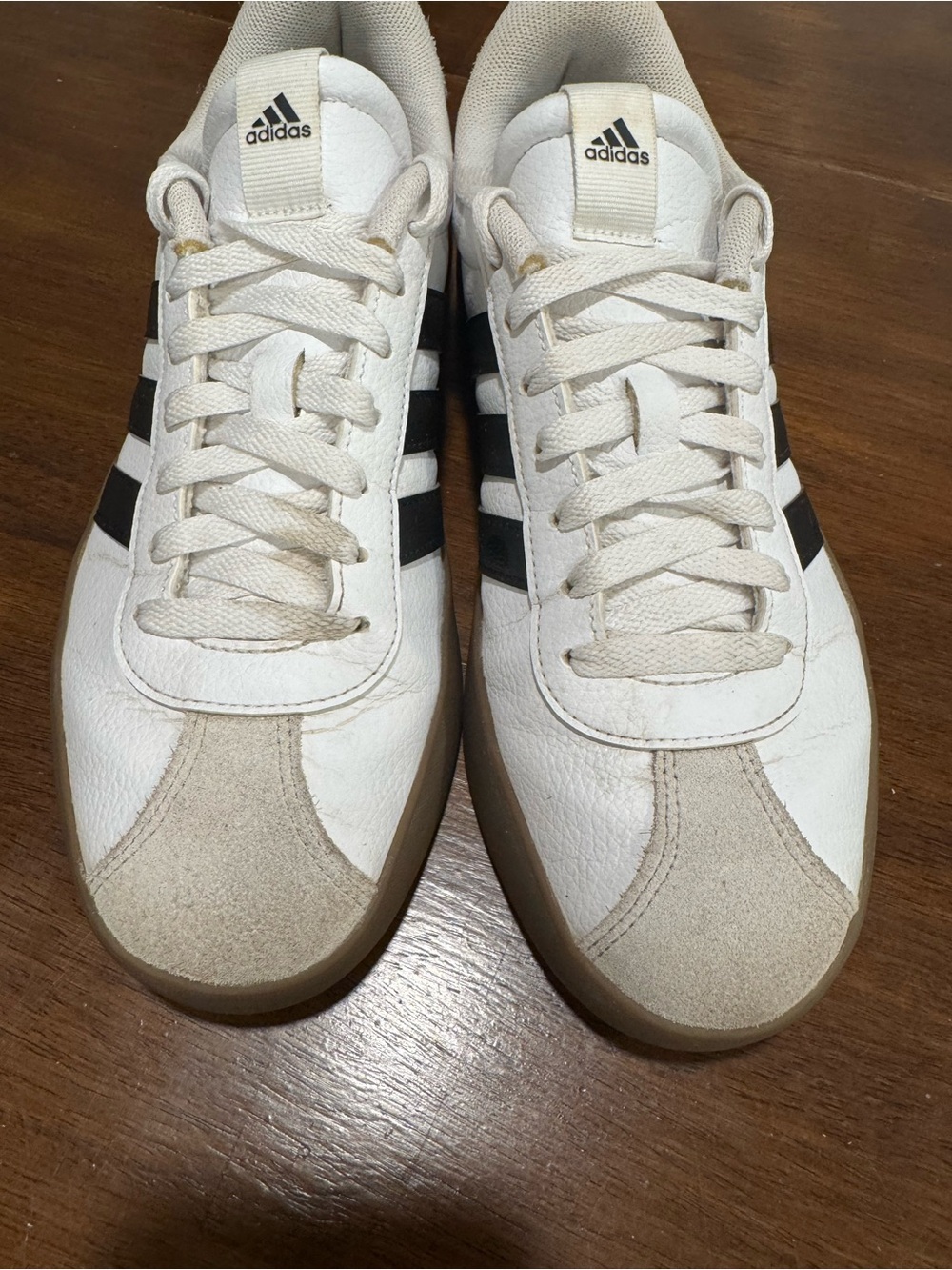 Adidas VL Court Men's Size 8.5 Athletic Shoes White Black Casual Sneakers - Picture 2 of 6